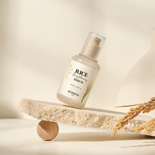SKINFOOD Rice Brightening Serum 55ml | Pore Refining & Illuminating Facial Serum with Rice Extract & Amino Acids | For Dull & Uneven Skin