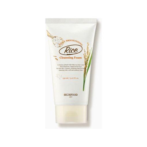 SKINFOOD Rice Daily Brightening Cleansing Foam 150ml | Gentle Exfoliating Face Wash with Rice Extract | For Dull & Dry Skin Description