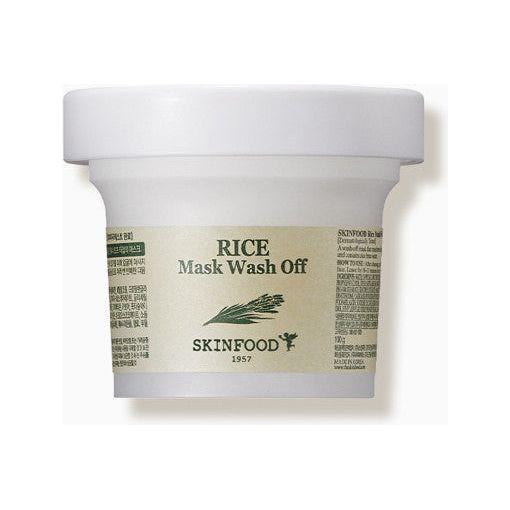 SKINFOOD Rice Mask Wash Off 120g | Exfoliating & Brightening Treatment Mask with Rice Bran Water | For Dull & Dry Skin