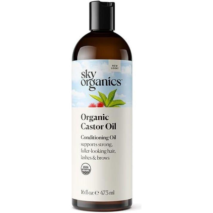 Sky Organics Organic Castor Oil - 473ml 100% Pure, Cold-Pressed, Multi-Use Moisturizer