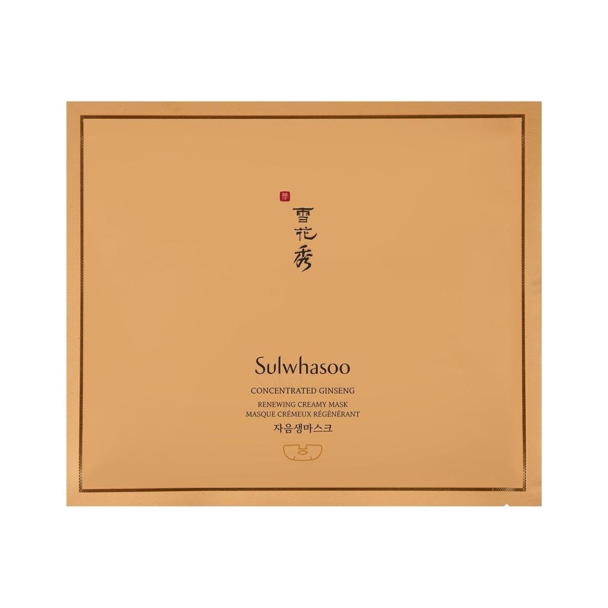 Sulwhasoo Concentrated Ginseng Renewing Creamy Mask 18g x 5ea Intensive Anti-Aging & Firming Sheet Mask