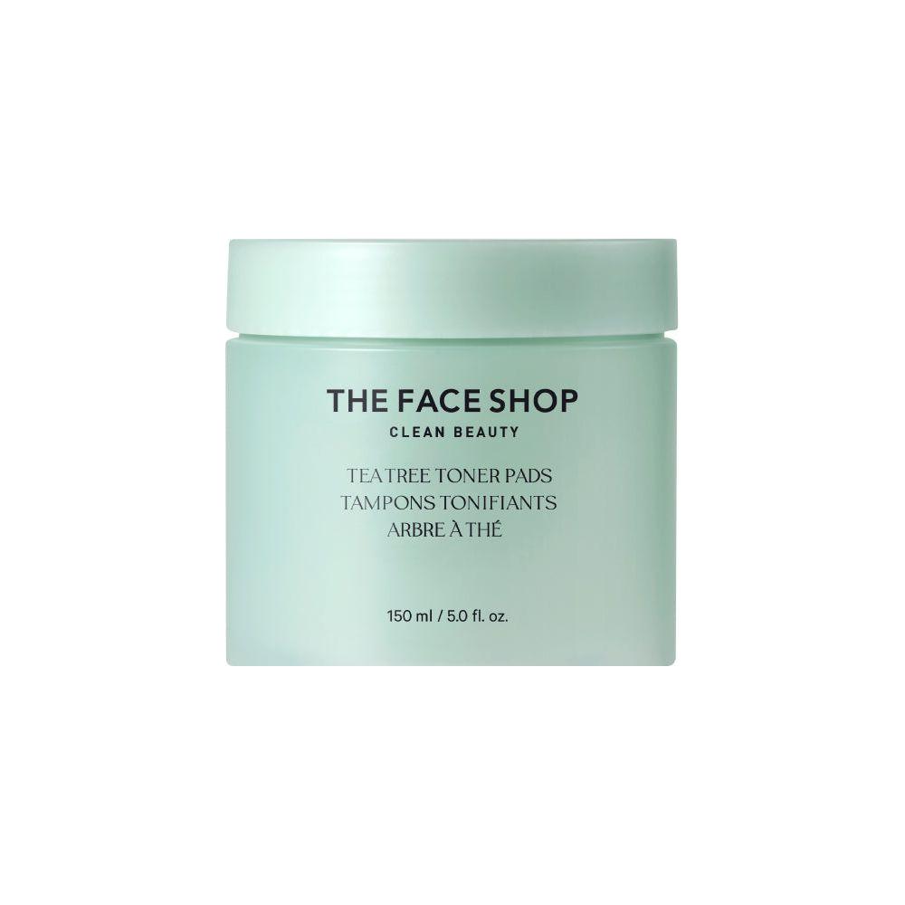 The Face Shop Tea Tree Calming Care Toner Pads 70 Pre-Soaked Pads for Pore Refining, Gentle Exfoliation & Soothing Relief