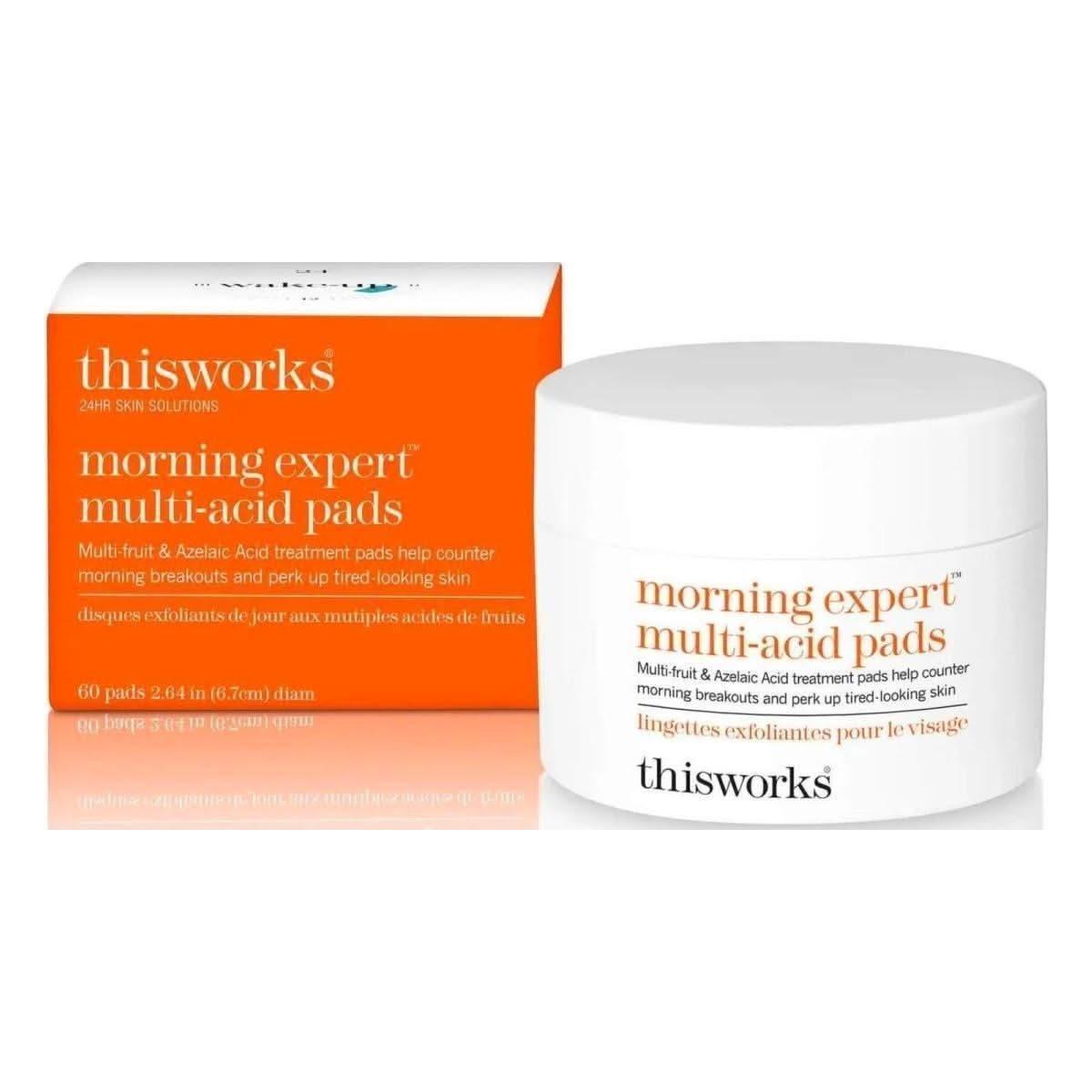 this works Morning Expert Multi-Acid Pads 60 Pads | Daily Exfoliating Pads for Clear Radiant Skin