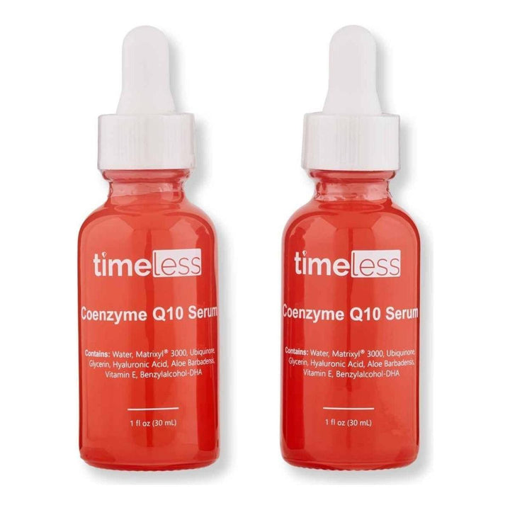 Timeless Skin Care Coenzyme Q10 Serum 30ml (2 Pack) | Anti-Aging Power with Matrixyl 3000 & Hyaluronic Acid Timeless Skin Care