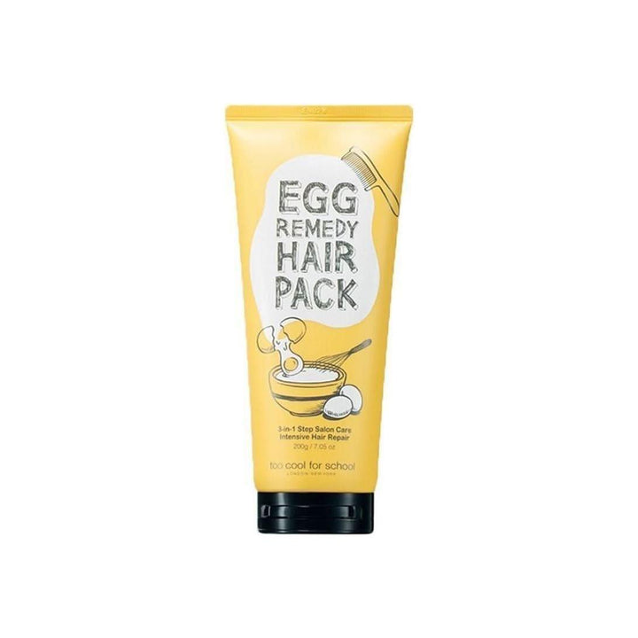 TOO COOL FOR SCHOOL Egg Remedy Hair Pack 200ml | The 5-Minute Salon Revival for Stressed, Damaged Hair!