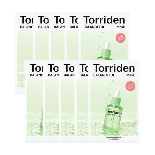 Torriden Balanceful Cica Mask Sheet 10 Sheets | Hydrating & Soothing Sheet Mask