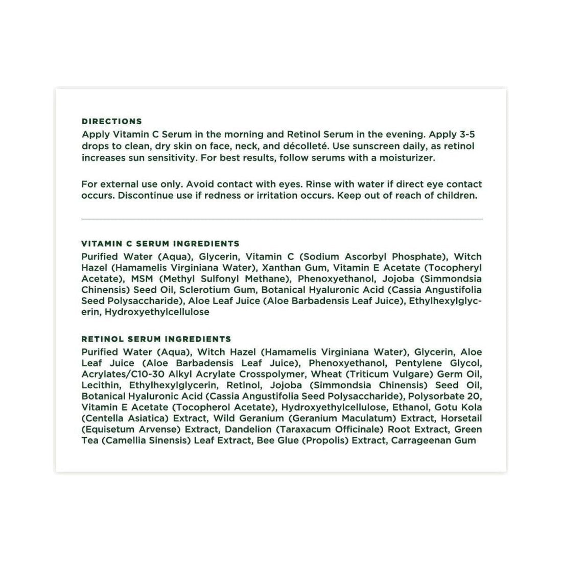 Tree of Life Vitamin C Brightening Serum & Retinol Firming Serum 2 Pack | AM & PM Duo for Radiance & Firmness Tree Of Life