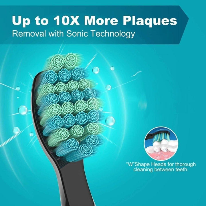 Trusmile Sonic Electric Toothbrush USB Rechargeable | Deep Cleaning with 4 or 8 Brush Heads & Travel Case Options