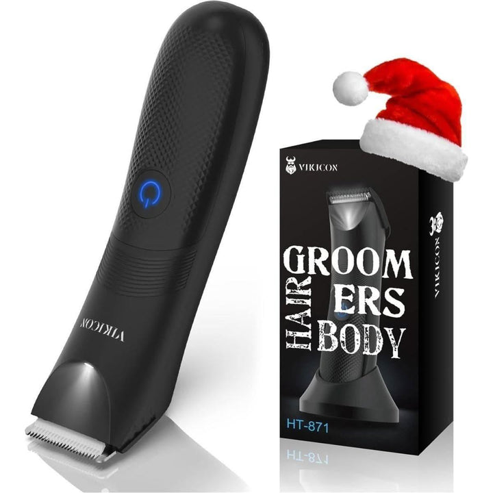 VIKION Electric Groin & Balls Shaver for Men with LED Light | Precision Grooming for Sensitive Areas