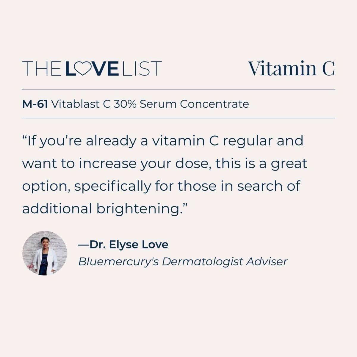 M-61 Vitablast C 30% Serum Concentrate 30ml | Advanced Brightening Vitamin C Treatment for Hyperpigmentation &amp; Radiance M-61