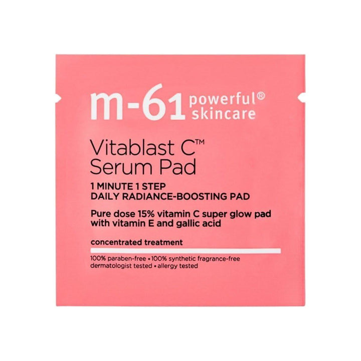 M-61 Vitablast C Serum Pad | 1-Minute Radiance-Boosting Pad with 15% Vitamin C, E &amp; Gallic Acid M-61