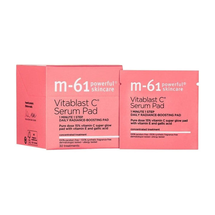 M-61 Vitablast C Serum Pad | 1-Minute Radiance-Boosting Pad with 15% Vitamin C, E &amp; Gallic Acid M-61