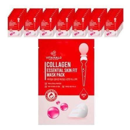 Vitahalo Aloe Essential Skin Fit Mask 50pcs | Collagen-Infused Hydration & Soothing Care VITAHALO
