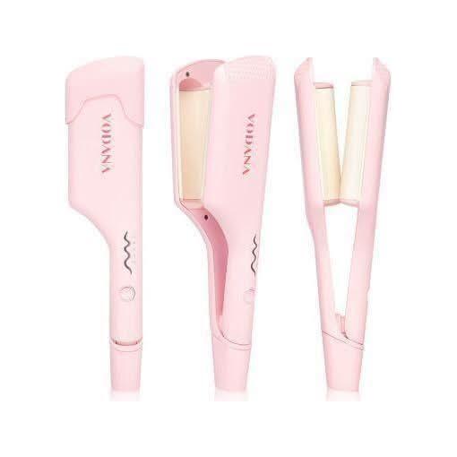 VODANA Triple Flow Wave Iron 32mm Pink Vanilla | Fast-Heating, 5-Stage Temperature Control Hair Waver VODANA