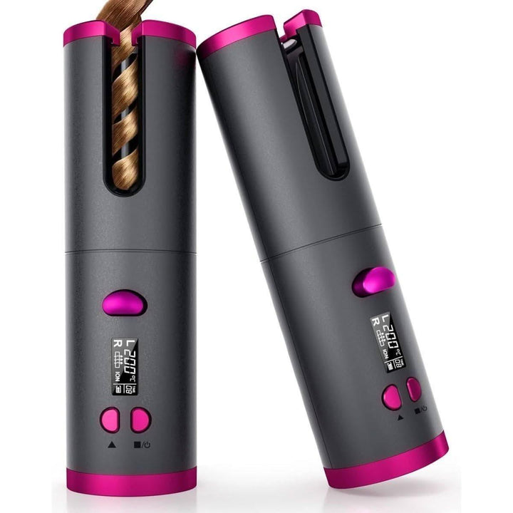 Wireless Automatic Curling Iron Cordless Auto Hair Curler with Anti-Tangle Technology &amp; Adjustable Heat Perfect Curls Anytime, Anywhere – No Cords, No Stress, Just Stunning Curls!