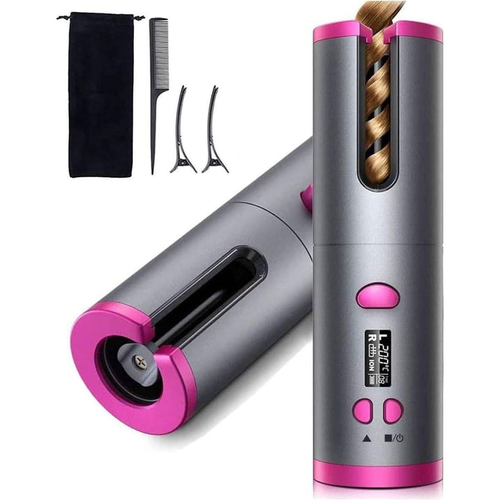 World’s First Wireless Automated Curling Iron Cordless Auto Hair Curler – Effortless, Elegant Curls Anytime, Anywhere