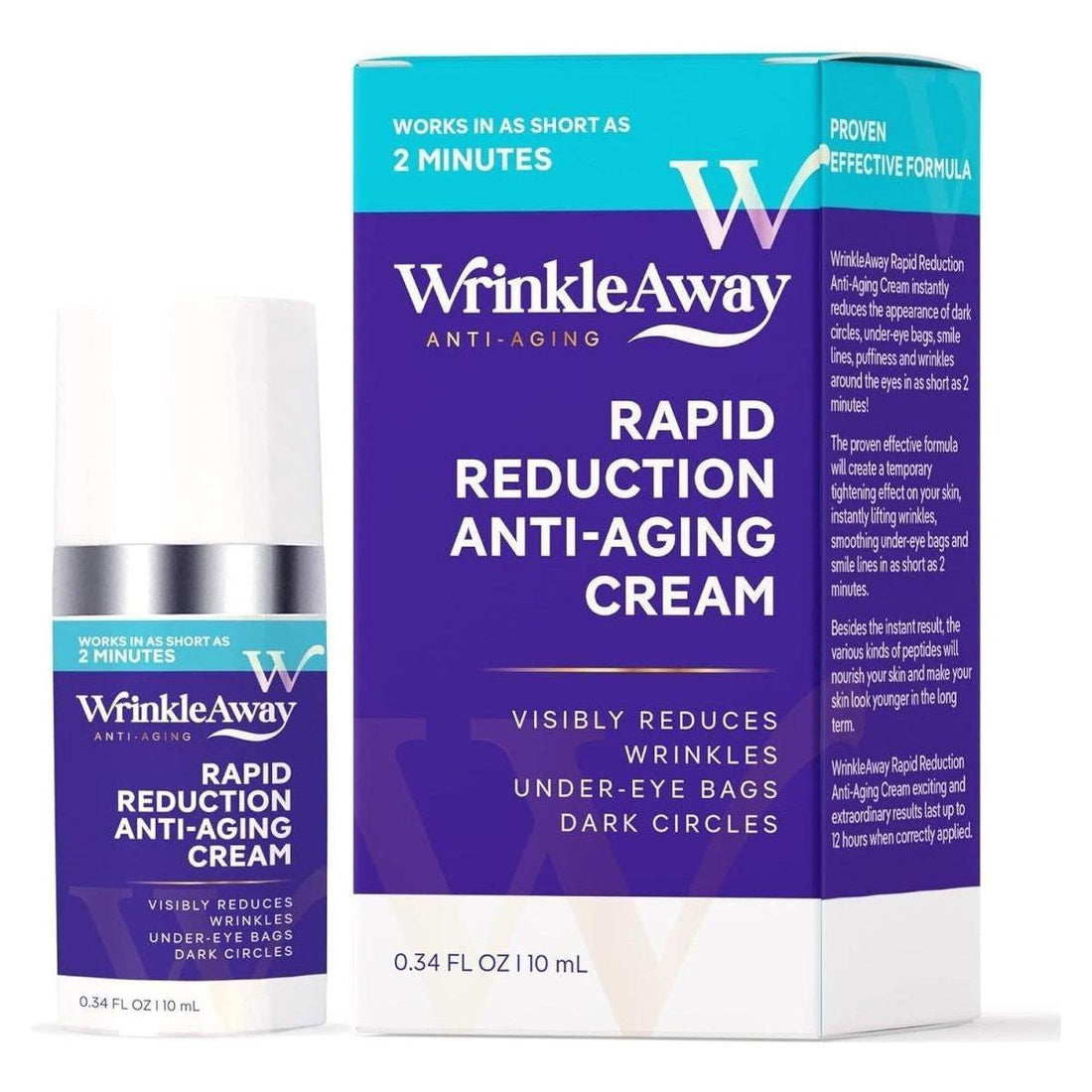 WrinkleAway Rapid Reduction Anti-Aging Cream 10ml | Instant Eye Lift & Wrinkle Smoother with 2-Minute Results Wrinkle Away