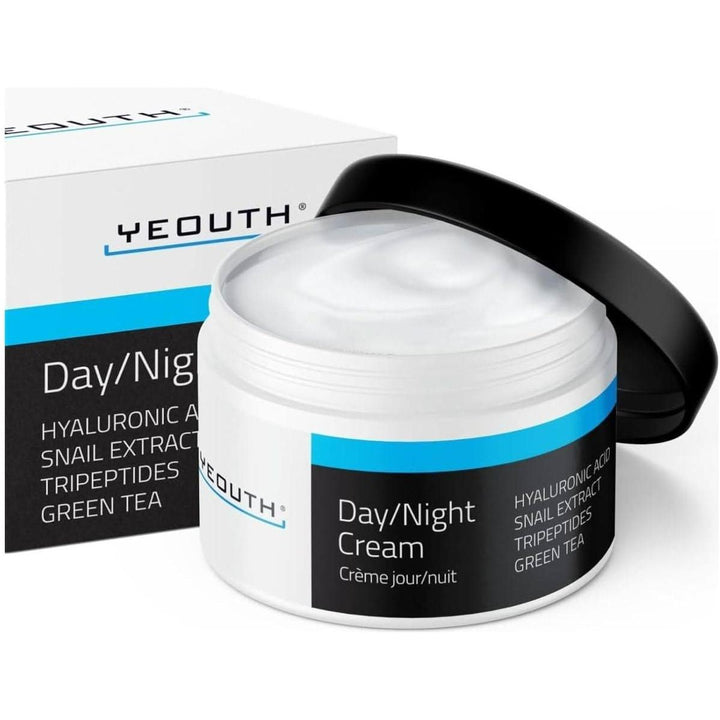YEOUTH Day/Night Cream 118ml | Hydrating & Firming Moisturiser with Snail Extract, Peptides & Green Tea