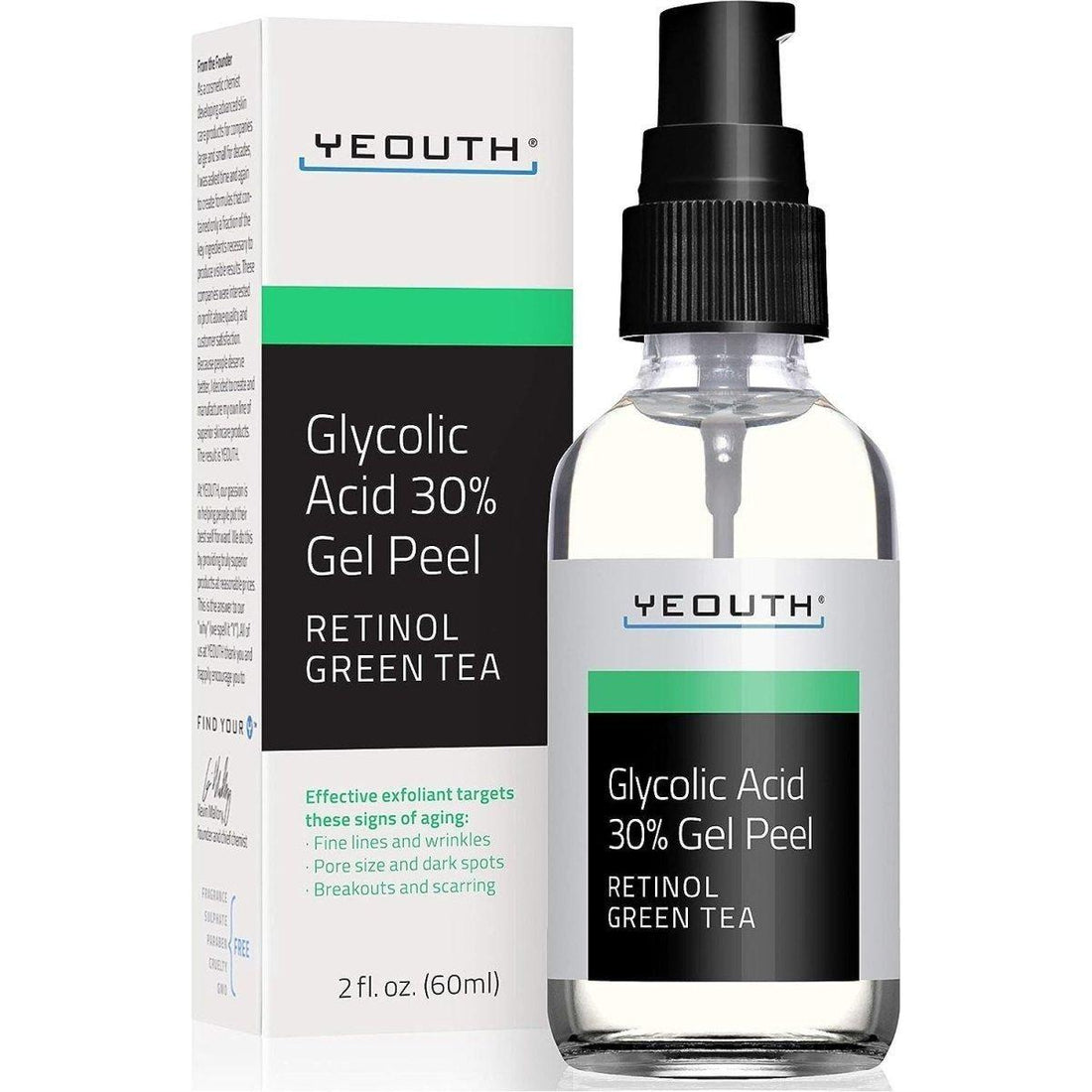 YEOUTH Glycolic Acid 30% Gel Peel 60ml | Professional At-Home Resurfacing Treatment